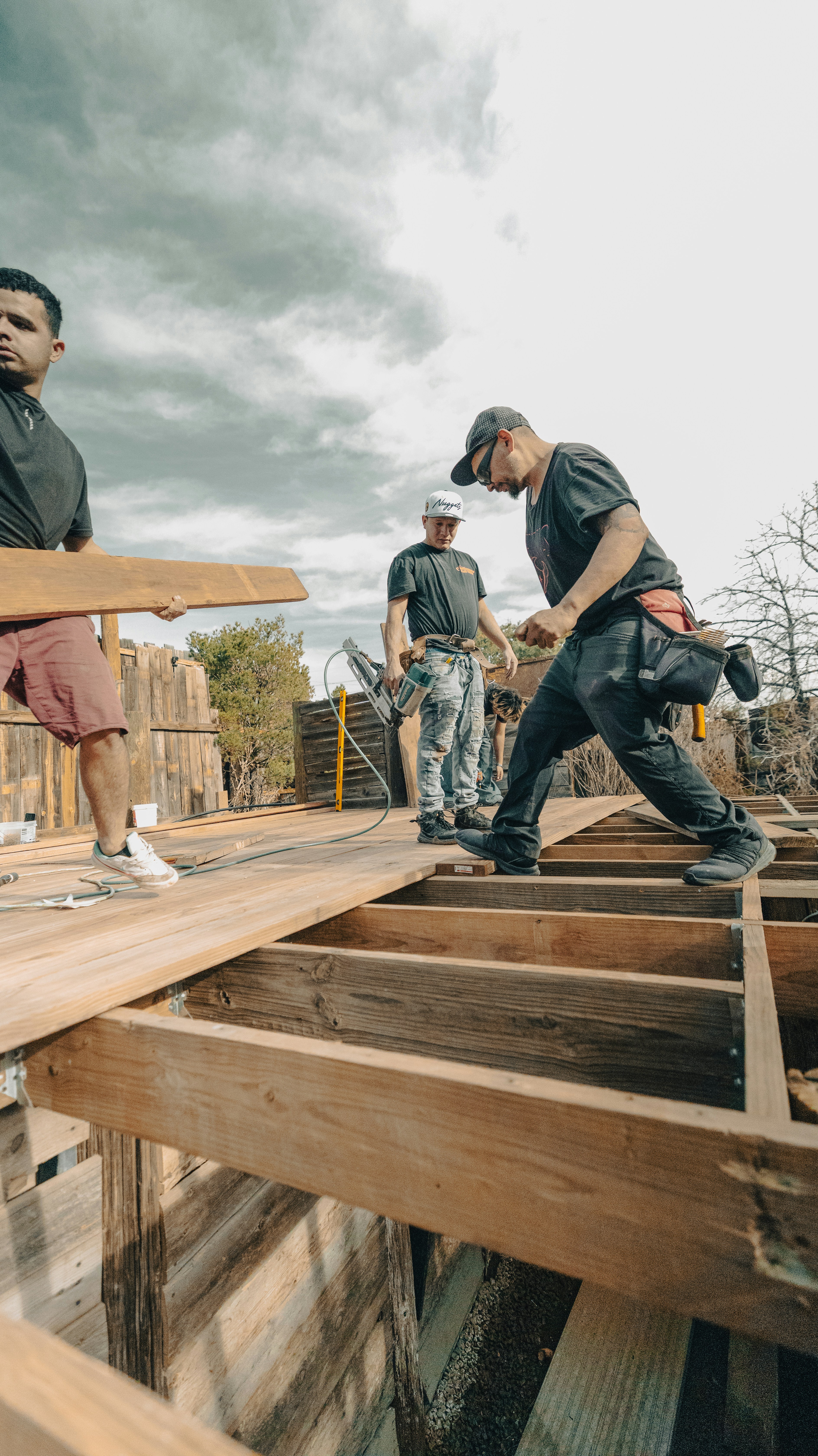 Ruth Home Improvements crew building a deck